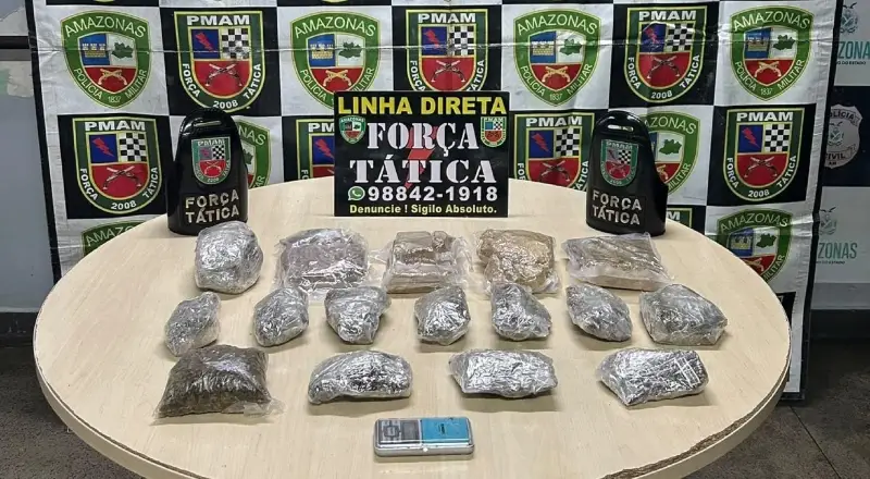 Força Tática apreende cerca de 6,5 kg de entorpecentes durante operação no bairro São Francisco
