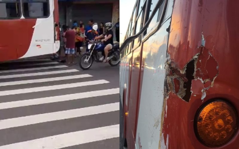 Passageiro tem braço arrancado durante grave acidente entre ônibus em Manaus