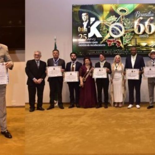 ANTÔNIO ZACARIAS RECEBE COMENDA DA ORDEM JK EM CERIMÔNIA NO CONGRESSO NACIONAL. A CERIMÔNIA FOI PRESIDIDA PELA SENADORA EUDOCIA MARIA
