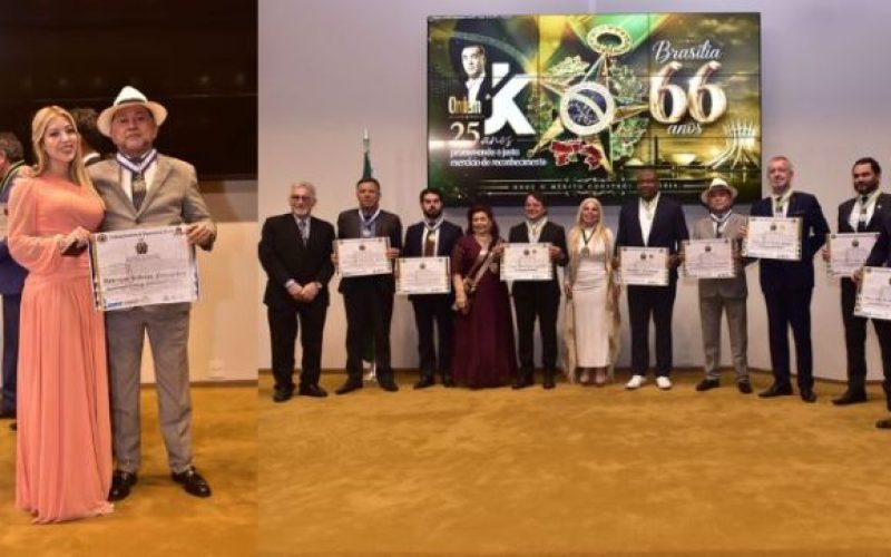 ANTÔNIO ZACARIAS RECEBE COMENDA DA ORDEM JK EM CERIMÔNIA NO CONGRESSO NACIONAL. A CERIMÔNIA FOI PRESIDIDA PELA SENADORA EUDOCIA MARIA