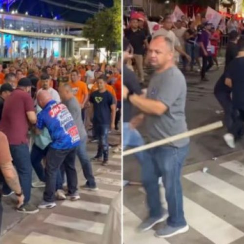 Debate no Amazonas termina em pancadaria entre apoiadores do lado de fora da TV A Crítica
