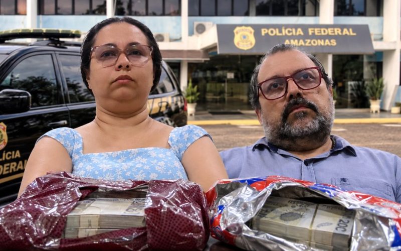 Exclusivo: PF prende empresários com mais de R$ 1,6 milhão escondidos em caixas de cerveja e salgadinhos em Manaus