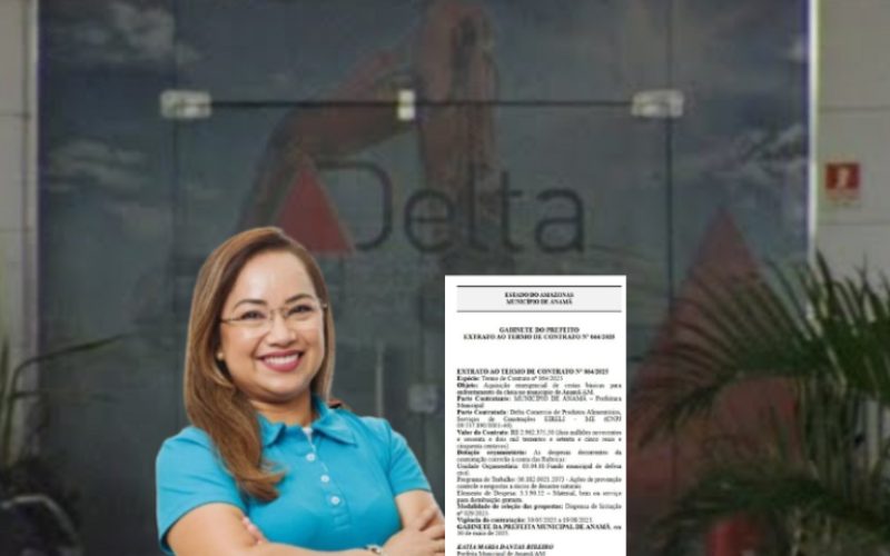 Kátia Dantas Firma contrato de quase R$ 3 milhões sem licitação para a compra de cestas básicas em Anamã