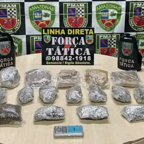 Força Tática apreende cerca de 6,5 kg de entorpecentes durante operação no bairro São Francisco