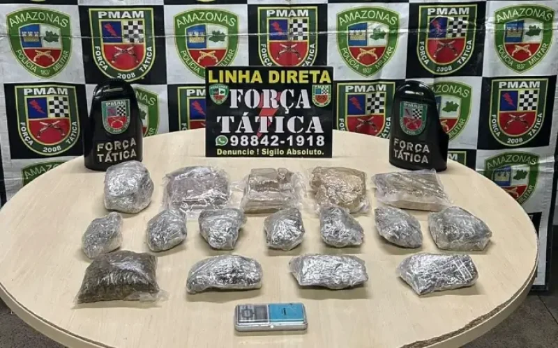 Força Tática apreende cerca de 6,5 kg de entorpecentes durante operação no bairro São Francisco