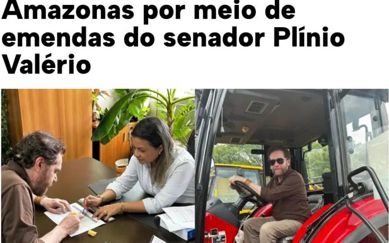 R$ 12 milhões em máquinas agrícolas chegam ao Amazonas por meio de emendas do senador Plínio Valério