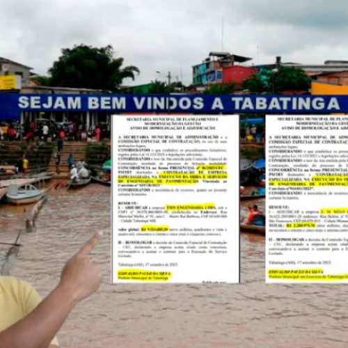 Mistério: prefeito Plínio Cruz fecha contrato de R$ 11 milhões com pavimentação fantasma em Tabatinga