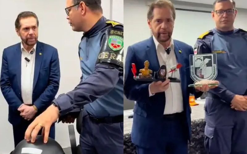 Senador Plínio Valério arma ROCAM MOTOS com rádios intercomunicadores de capacete facilitando perseguições e abordagens