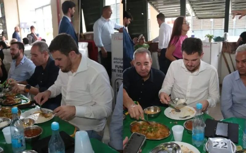 Compromisso com Manaus e valorização do Centro: 1º almoço de Renato Júnior como prefeito de Manaus é no mercado Adolpho Lisboa