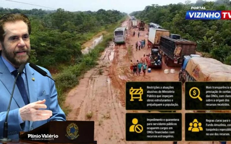 Senador Plínio Valério diz que CPI das ONGs pode destravar obras como a BR-319