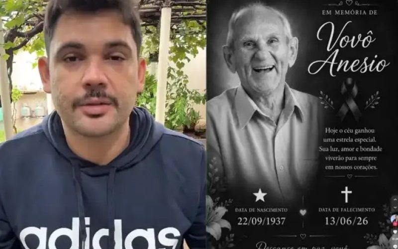 Em despedida emocionante, neto homenageia Vovô Anésio após morte aos 88 anos