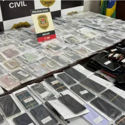 Operação Policial em SP: Prisão de Receptadores e Apreensão Recorde de Celulares